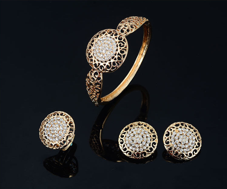 Necklace Earrings Ring Jewelry Four Piece Set