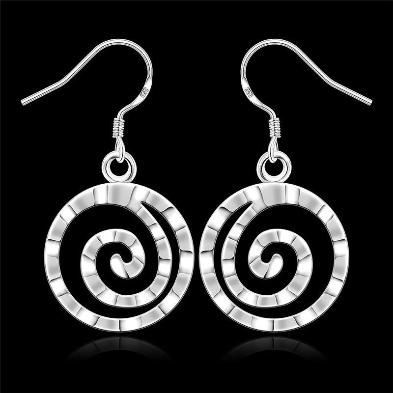 Round And Threaded Earrings