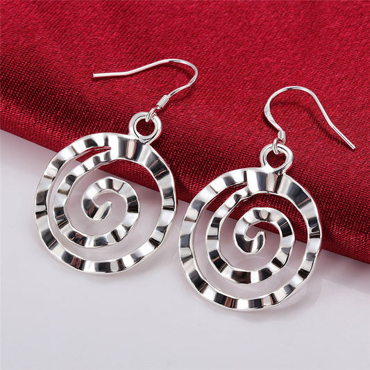Round And Threaded Earrings