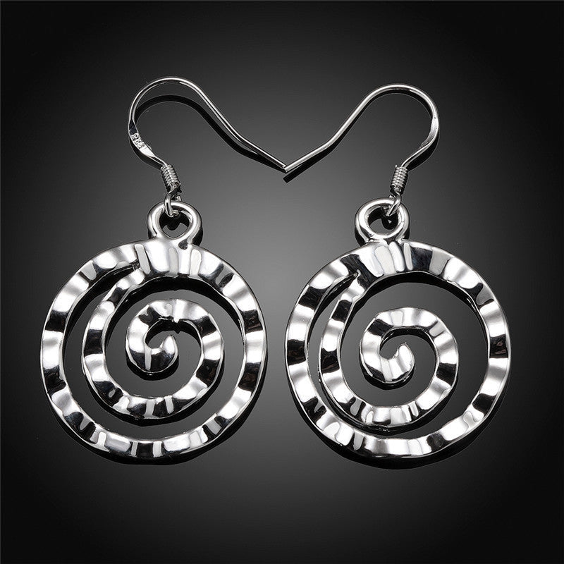 Round And Threaded Earrings