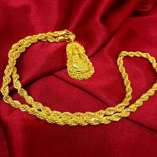 Hemp Rope Gold Necklace