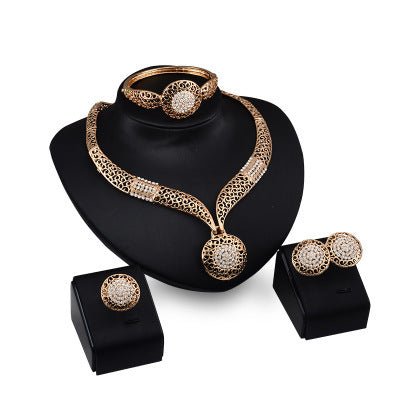 Necklace Earrings Ring Jewelry Four Piece Set