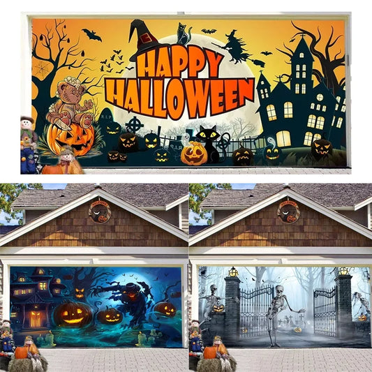 Spooky Garage Door Tapestry
