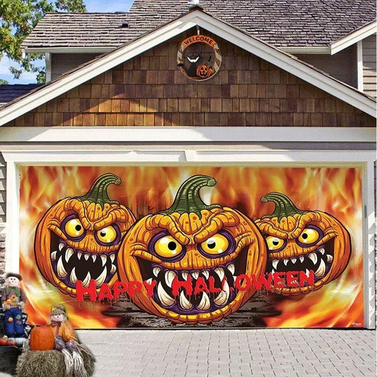 Spooky Garage Door Tapestry