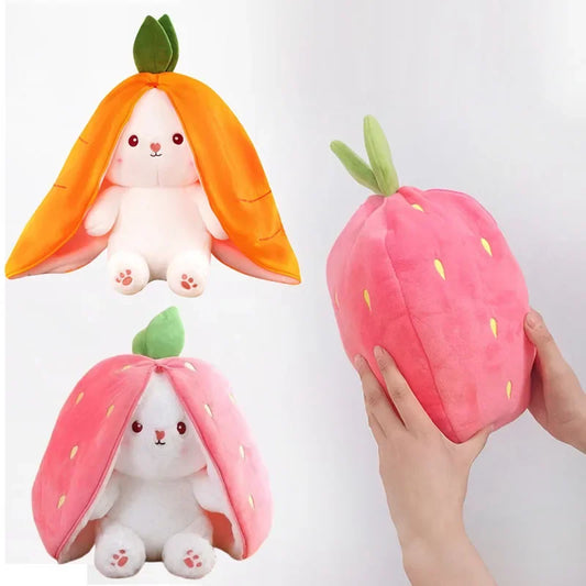 Strawberry Bunny Transform Plush Toy