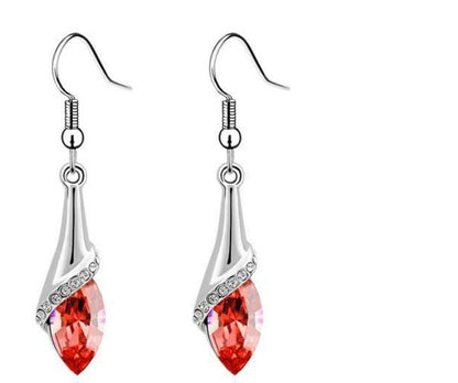 New Angel Elf Earrings Necklace Bracelet Three-piece Austria Crystal Jewelry Set