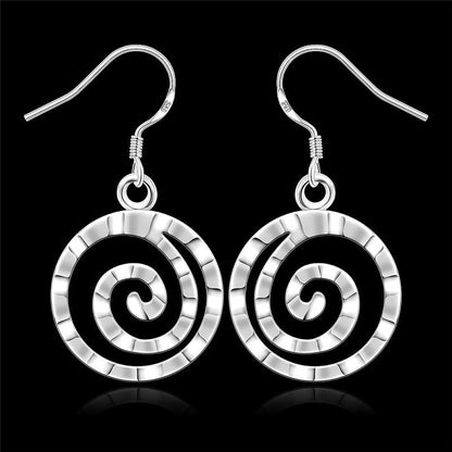Round And Threaded Earrings
