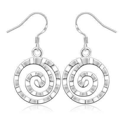Round And Threaded Earrings