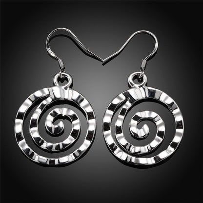 Round And Threaded Earrings