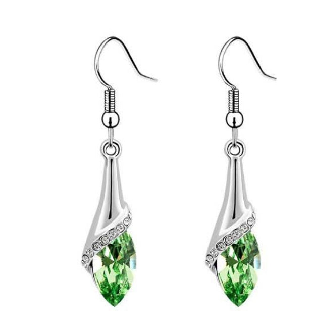 New Angel Elf Earrings Necklace Bracelet Three-piece Austria Crystal Jewelry Set
