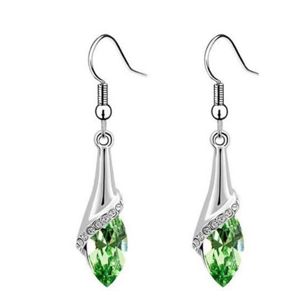 New Angel Elf Earrings Necklace Bracelet Three-piece Austria Crystal Jewelry Set