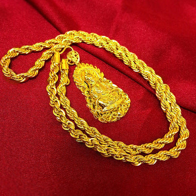 Hemp Rope Gold Necklace