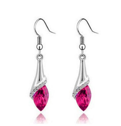 New Angel Elf Earrings Necklace Bracelet Three-piece Austria Crystal Jewelry Set