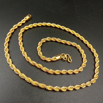 Hemp Rope Gold Necklace