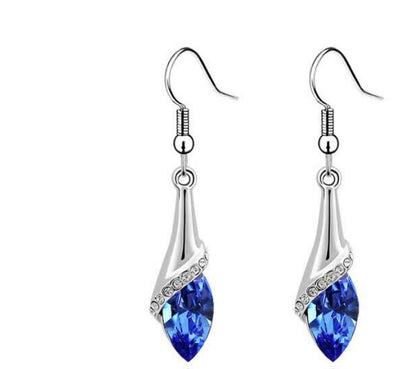 New Angel Elf Earrings Necklace Bracelet Three-piece Austria Crystal Jewelry Set