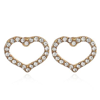 Europe Earrings Necklace Set Love Diamond Pendant Necklace Fashion