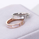 Fashion Three Diamond Shell Ring