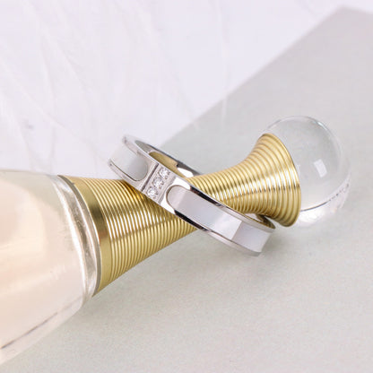 Fashion Three Diamond Shell Ring