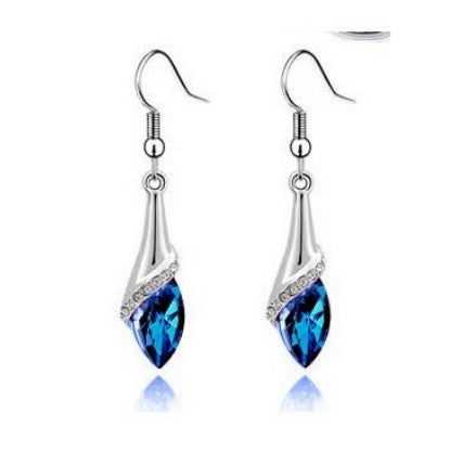 New Angel Elf Earrings Necklace Bracelet Three-piece Austria Crystal Jewelry Set