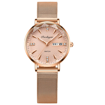Women's Watch Double Calendar Quartz