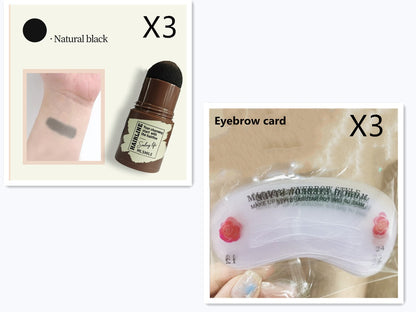 Brow Stamp Shaping Kit Eyebrow Waterproof Long Lasting Natural Shape Brow Contouring Stick Makeup Eyebrow Shadow