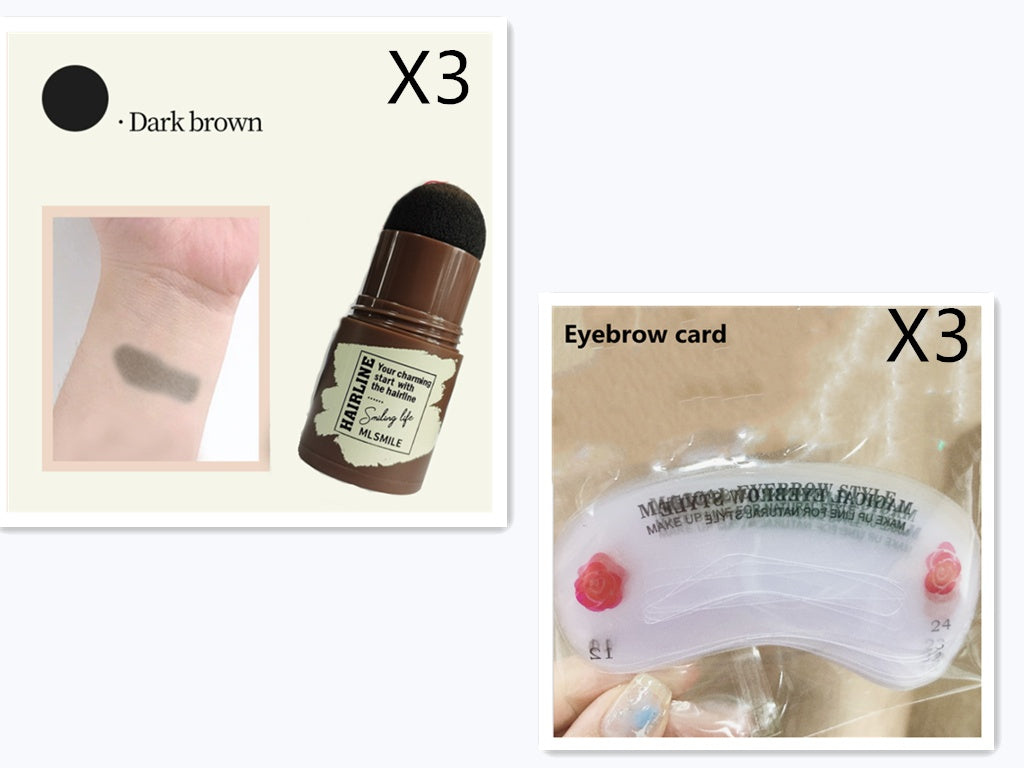 Brow Stamp Shaping Kit Eyebrow Waterproof Long Lasting Natural Shape Brow Contouring Stick Makeup Eyebrow Shadow