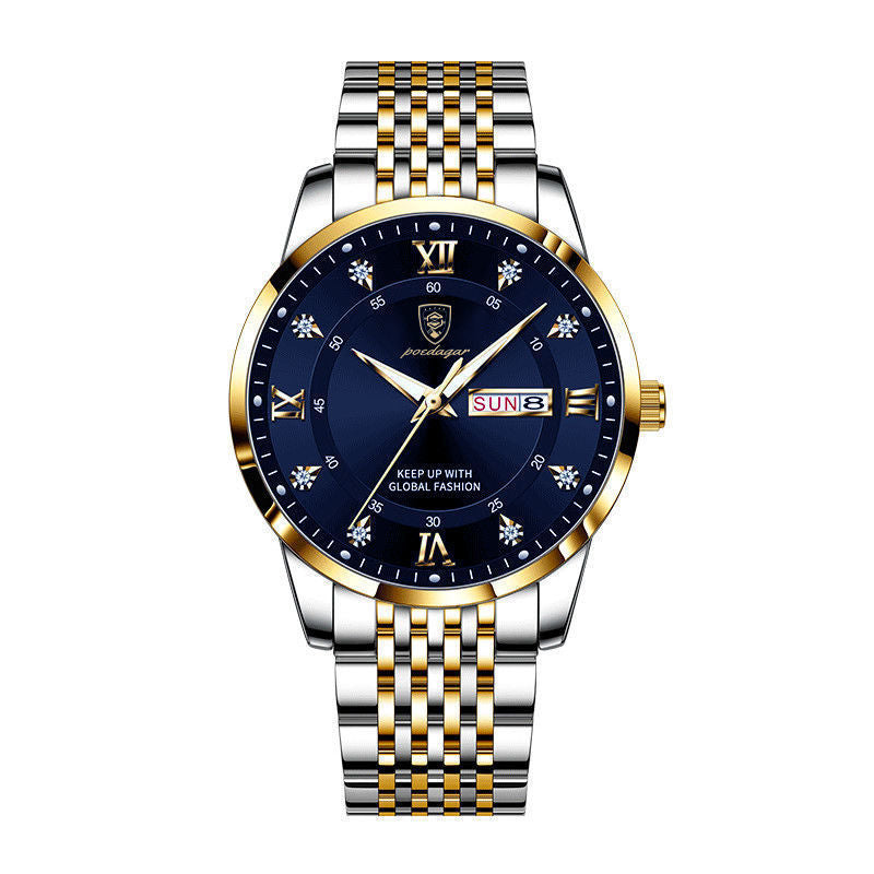 Waterproof Luminous Calendar Quartz Watch