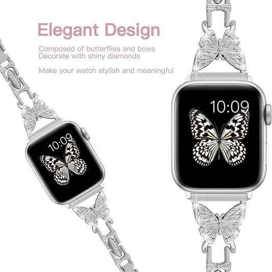 Small Butterfly Diamond Watch Band