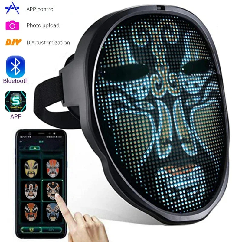 Bluetooth Party LED Face Mask