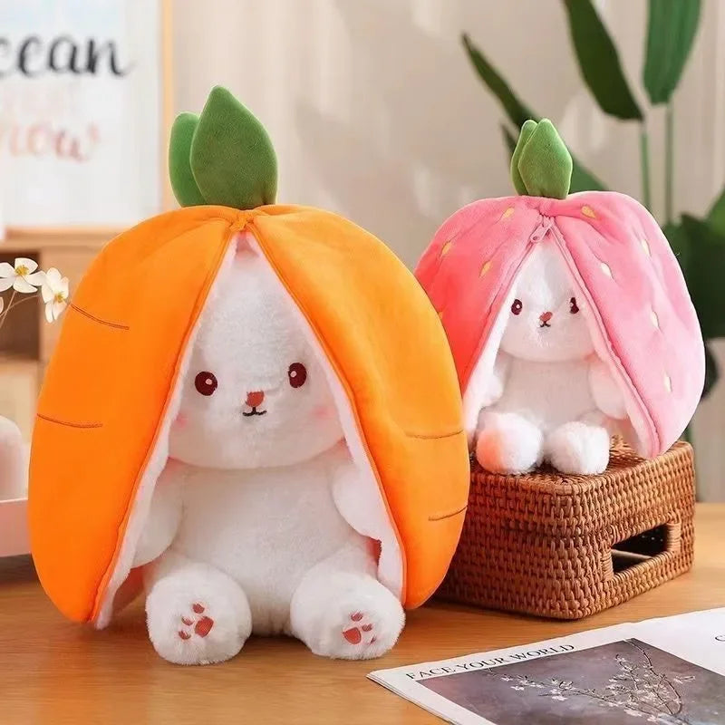 Strawberry Bunny Transform Plush Toy