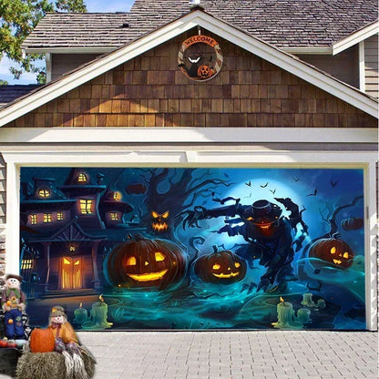 Spooky Garage Door Tapestry