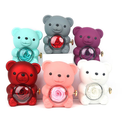Enchanting Rose Bear Gift Box