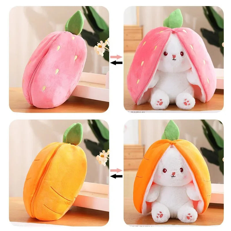 Strawberry Bunny Transform Plush Toy
