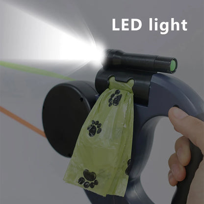 Dual Dog Leash with LED Light