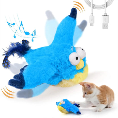 Chirping Flap Cat Bird Toy