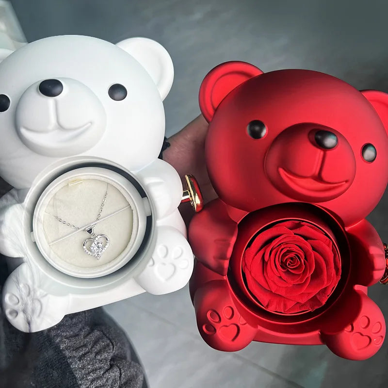 Enchanting Rose Bear Gift Box