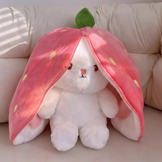 Strawberry Bunny Transform Plush Toy
