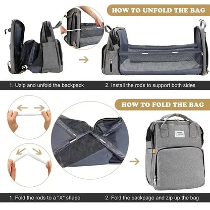 Mommy's Magic Foldable Backpack With Changing Station