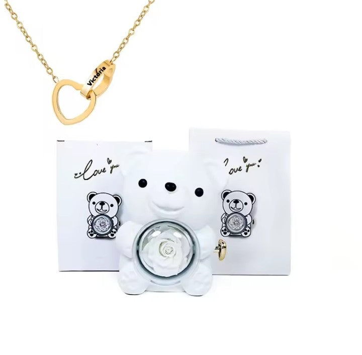 Enchanting Rose Bear Gift Box