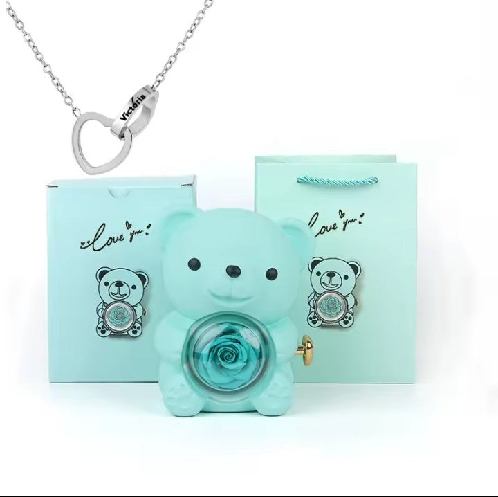 Enchanting Rose Bear Gift Box