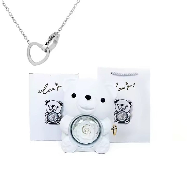 Enchanting Rose Bear Gift Box