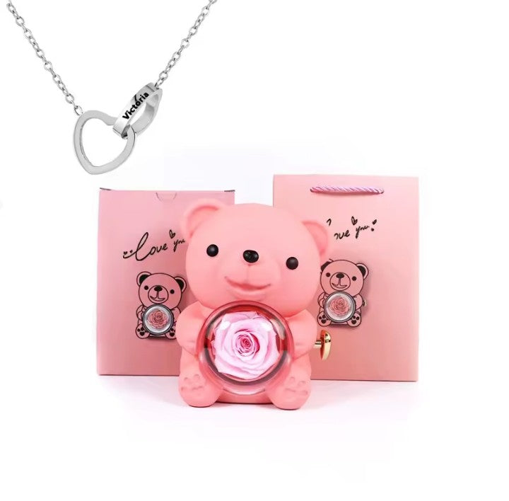 Enchanting Rose Bear Gift Box