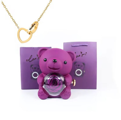 Enchanting Rose Bear Gift Box