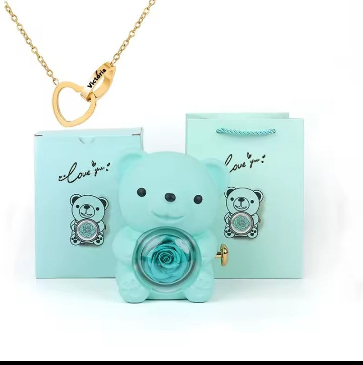 Enchanting Rose Bear Gift Box