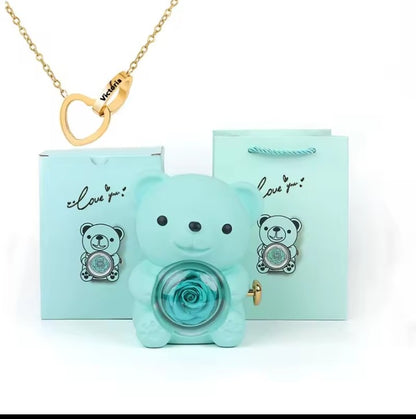 Enchanting Rose Bear Gift Box