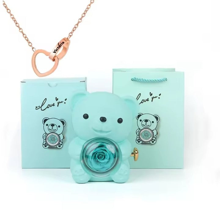 Enchanting Rose Bear Gift Box