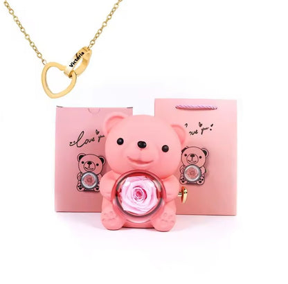 Enchanting Rose Bear Gift Box