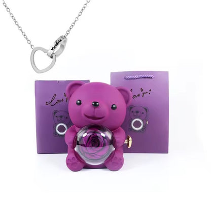Enchanting Rose Bear Gift Box