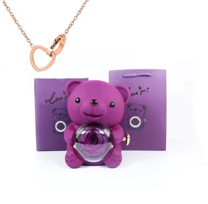Enchanting Rose Bear Gift Box
